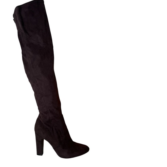 Unisa Sanyia Brown Micro Suede Over the Knee High Heel Boots Size 10 - Picture 2 of 12